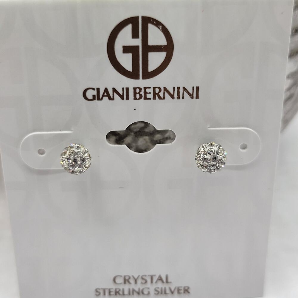 Crystal Ball earrings by Giani Bernini, Sterling silver, New with tags